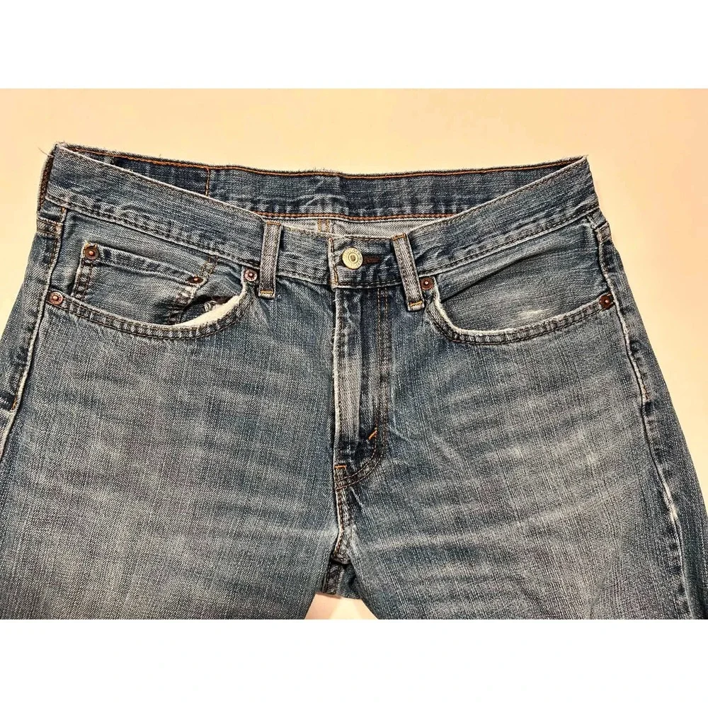Levis 559 Relaxed Straight Fit Mens Jeans 32x32 Blue Denim Distressed 00559-4258
